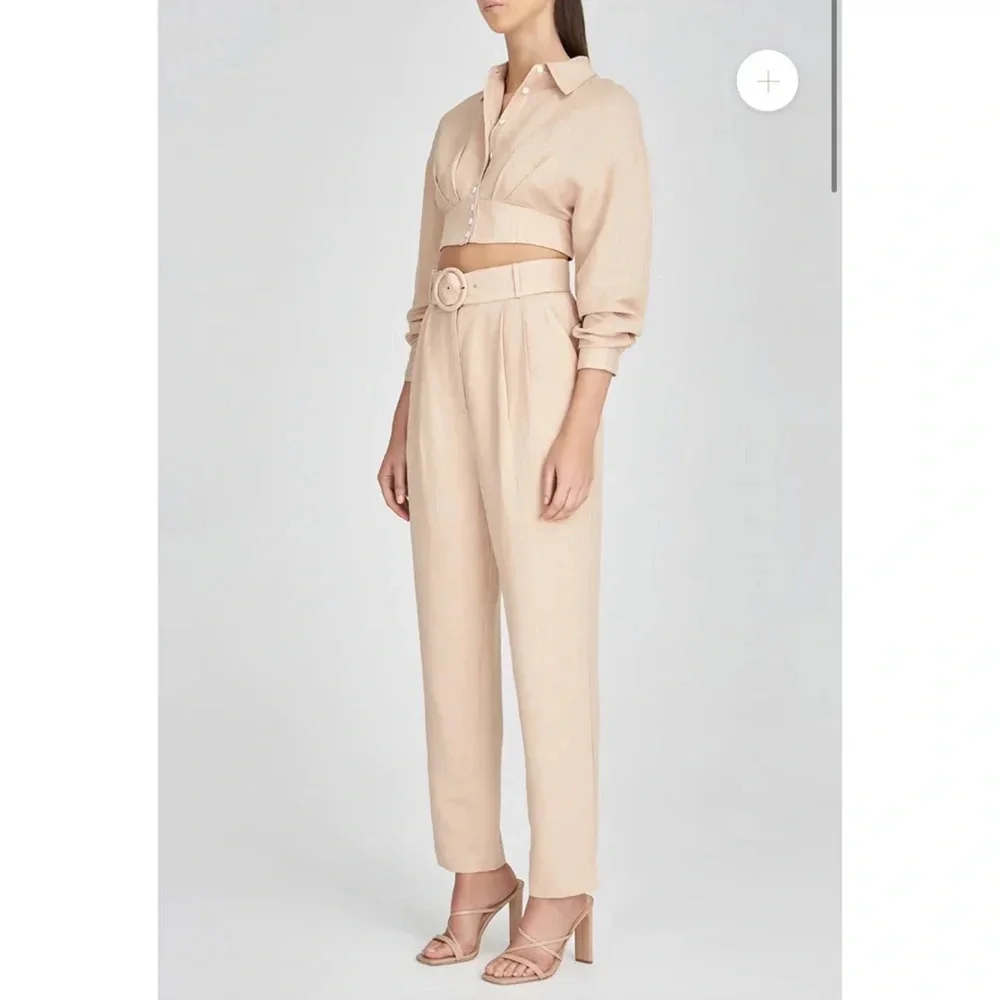 NWT Significant Other Elora Pants in Champagne Size 2 - High Waist Straight Leg